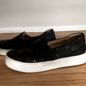 Naturalizer Black Sequin Slip-On Shoes 8